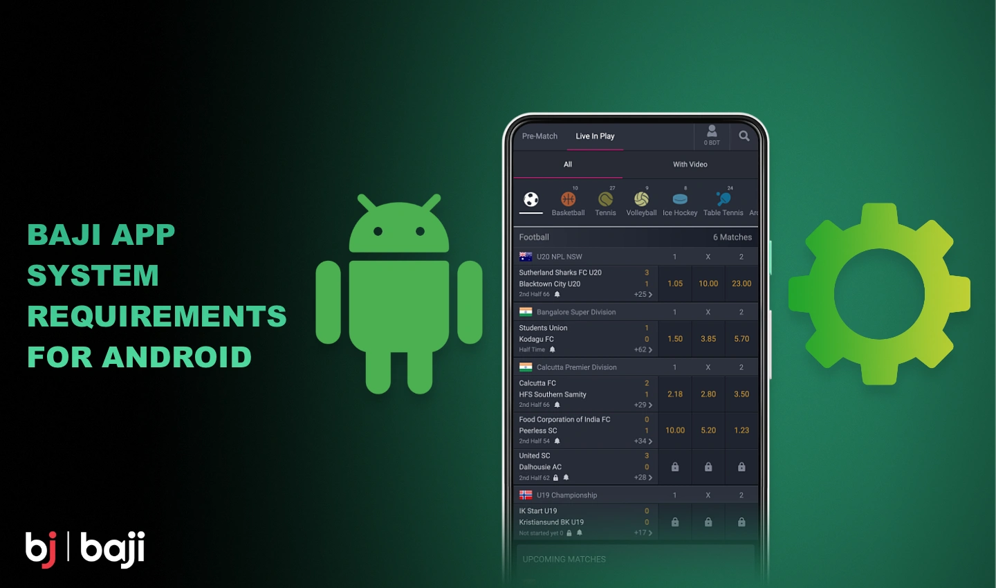 Android کے لیے Baji ایپ کے سسٹم کی ضروریات