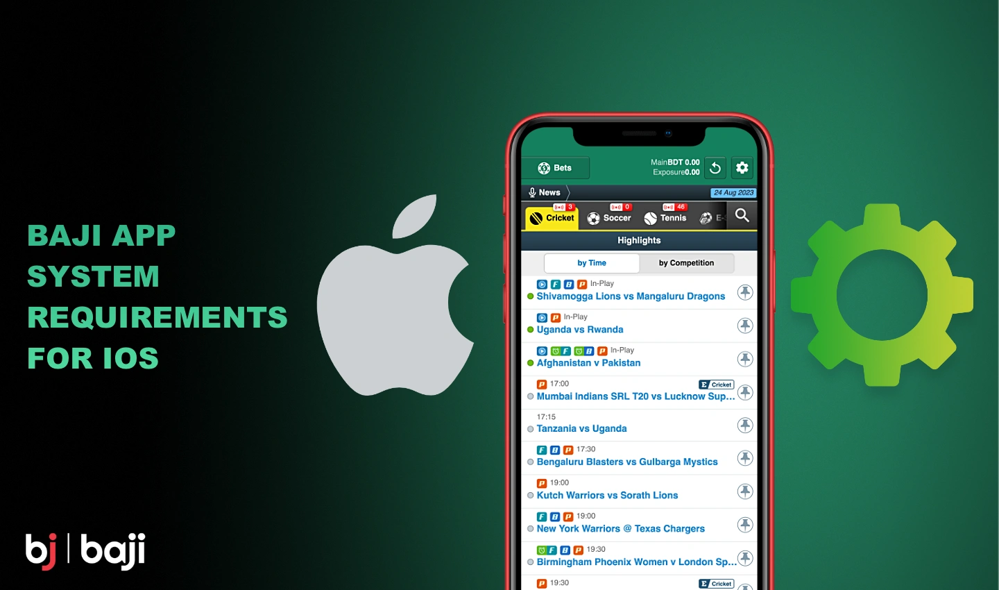 iOS کے لیے Baji ایپ میں سسٹم کے کچھ تقاضے ہیں۔
